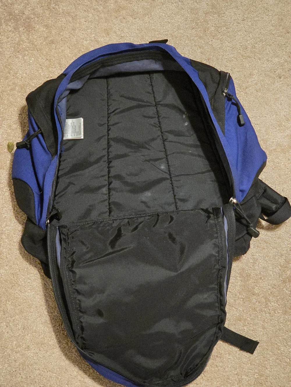 The North Face Tuolumne Backpack Blue & Black Outdoor School Travel Pack